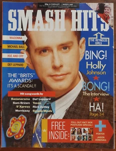 SMASH HITS MAGAZINE, FEBRUARY 1989, HOLLY JOHNSON, MADONNA, DEF LEPPARD - Picture 1 of 10