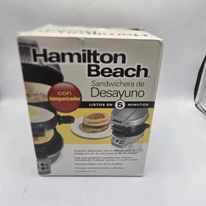 Hamilton Beach 25478 Frühstück Sandwichmaker - Silber - Bild 1 von 4