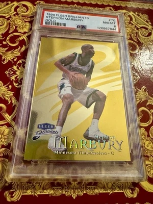 Fleer Brilliants Gold 1998-99/99 Stephon Marbury PSA 8 Foto 1 de 4