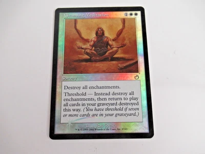 Cleansing Meditation 2002 Torment FOIL White Uncommon Sorcery MTG  NM - Image 1 of 4