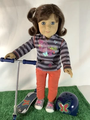 American Girl GOTY Lindsey Bergman 18” Doll With Scooter And Helmet - Image 1 of 4