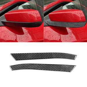2Pcs Carbon Fiber Side Rearview Mirror Strip Cover Trim For Ford Mustang 2009-14 - Picture 1 of 10