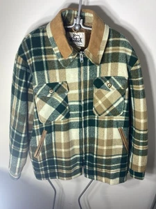 Vintage Woolrich Plaid Wool Blend Coat Shirt Style 25027 Archie Bunker Men’s L - Bild 1 von 15