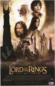 Póster de la película Orlando Bloom El Señor de los Anillos firmado 12" x 18" Las Dos Torres - Imagen 1 de 1