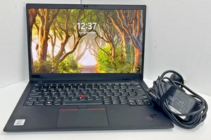Lenovo ThinkPad X1 Carbon Core i7-10510U 10th Gen 16GB/ 1TB 5G Win 11 3840x2160 - Picture 1 of 11
