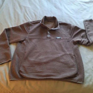 LL Bean Airlight Knit Pullover Mens XL Brown Slightly Fitted 1/4 Snap 506874 - Picture 1 of 8