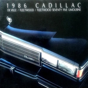 1986 CADILLAC DE VILLE FLEETWOOD SEVENTY FIVE sales brochure catalog US 86 - Picture 1 of 1