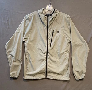 Alaskan Hard Gear Jacket Mens Medium Gray Hooded AKHG Galebreak Rain Windbreaker - Picture 1 of 11