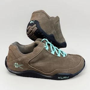 Scarpe da trekking Kuru Chicane donna 8 larghe in pelle marrone pietra calda usate in ottime condizioni - Foto 1 di 11