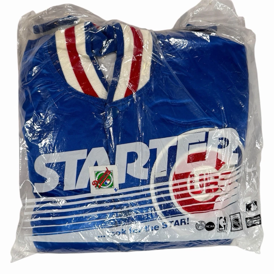 NWT Vintage Chicago Cubs Starter Satin Jacket Diamond Collection Sz Large SEALED - Image 1 of 4