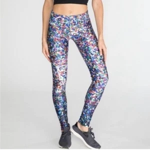 Goldsheep Damen Leggings mehrfarbig Punkte hoher Bund Größe Small - Bild 1 von 6