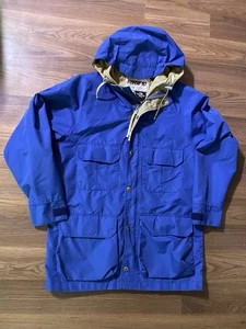 Vtg Force 10 Blue & Beige Men's  Jacket XS Long Sleeve Blue Hooded Windbreaker ￼ - Picture 1 of 10