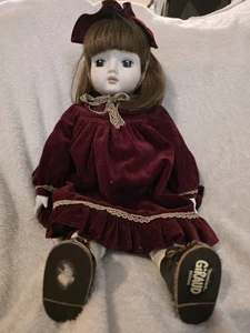 1976 Claudie et Claude musikalische Porzellanpuppe 18 Zoll Monsieur Giraud mit Box - Bild 1 von 4