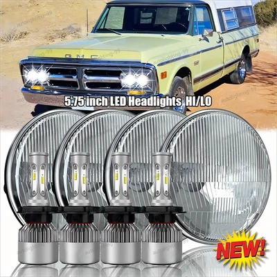 Faros LED 4 piezas 5,75" 5-3/4" para camioneta GMC C15/C1500 1961-1972 C2500 Foto 1 de 4