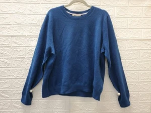 NEW Boden Eva Cashmere Crew Neck Jumper Blue Womens Size XLarge US - Picture 1 of 8