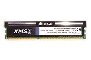 Corsair XMS3 8GB 2Rx4 PC3-10600 DDR3-1333 Desktop Memory P/N: CMX8GX3M2A1333C9 - Picture 1 of 2