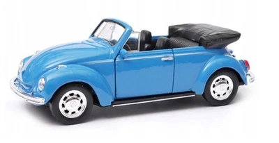 Welly Volkswagen Maggiolino Cabrio Blu Scala 1:34 1:39 Auto 4,5 Pollici in... - Immagine 1 di 4