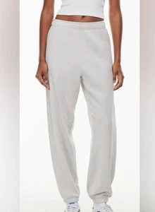 ARITZIA AIRY FLEECE BOYFRIEND ICED GREY BASIC SWEATPANTS Joggers TNA XL NWT - Picture 1 of 11