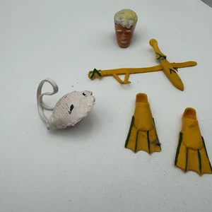 Vintage 1966 Captain Action 12” Action Figure Aquaman Head Belt Flippers Shell - Picture 1 of 11