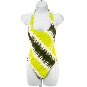 Neu ohne Etikett Aerie Batik Einteiler Badeanzug grün weiß Small - Bild 1 von 11