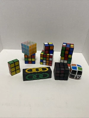批量 10 件 Rubik’s Cubes & Puzzles – 混合尺寸 – 复古和现代拼图立方体 — 第 1/4 张图片