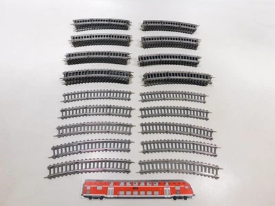 50x Piko? VEB H0 Dc Track 16er Circle curved Cardboard Threshold Hollow Profile - Image 1 of 4