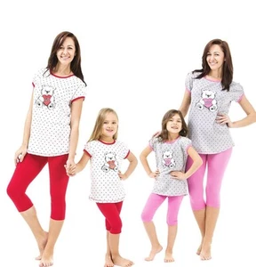 Girls Capri Cropped Cotton Leggings 3/4 Length Basic Plain Pants (3125) - Picture 1 of 12
