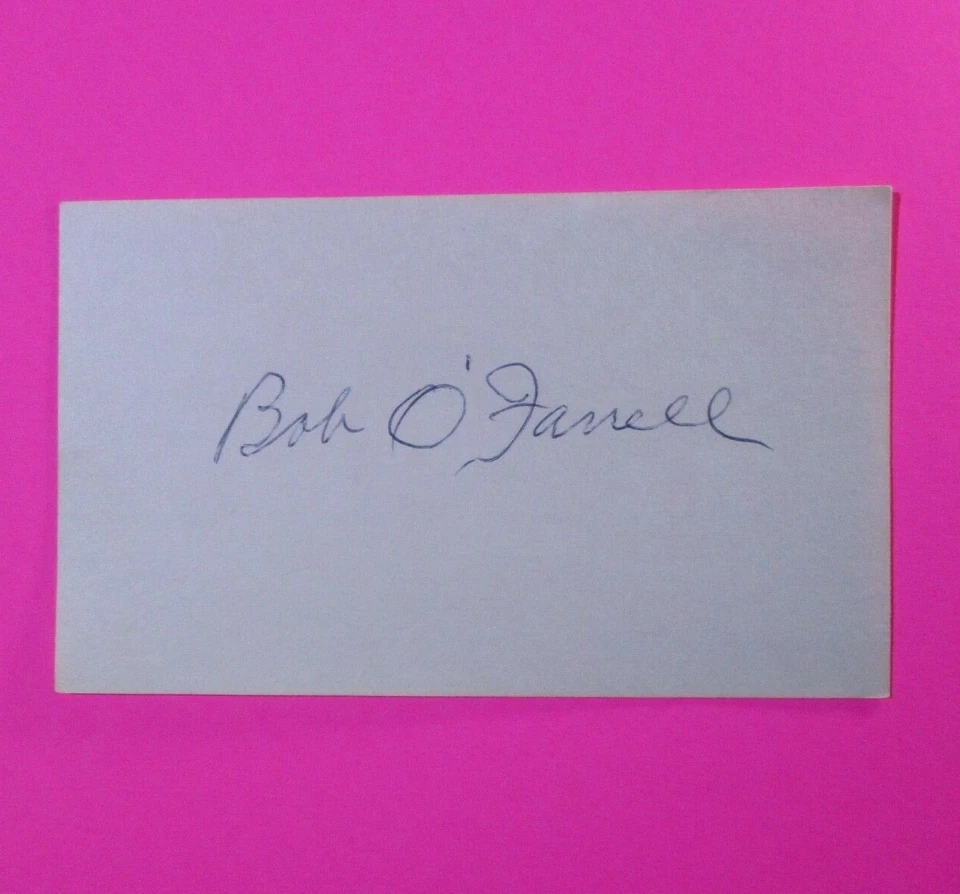 Bob O'Farrell Signed Index Card 3x5 Autographed Auto MLB Chicago Cubs, Cardinals - Image 1 of 2