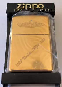 USS FLORIDA SSGN-728 2003 ZIPPO LIGHTER UNFIRED MINT SUBMARINE GOLD DOLPHINS - Picture 1 of 1