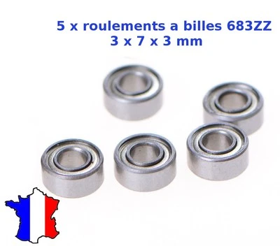 5x roulement à billes 683zz 3x7x3 mm Bearing ball 3 * 7 * 3 MM - 683 zz