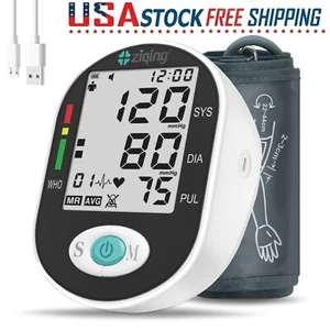 2025 Upper Arm Digital Blood Pressure Monitor Portable Heart Rate Meter LCD - Picture 1 of 11
