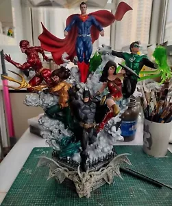 Figura Modelo Liga de la Justicia Superman Batman Aquaman Resina GK 40 cm - Imagen 1 de 9