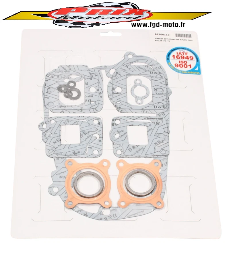 YAMAHA RD 125 AS3 1973/1975 POCHETTE JOINTS MOTEUR COMPLETE - Imagen 1 de 1