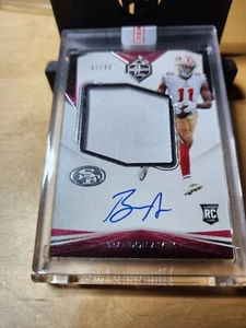 2020 PANINI LIMITED BRANDON AIYUK RC PATCH AUTO AUTOGRAPH 42/49 49ERS - Picture 1 of 2