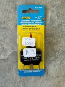 Marine Red Illuminated DPDT 3 Position Mom On / Off / Mom On Toggle Switch Boats - Picture 1 of 1