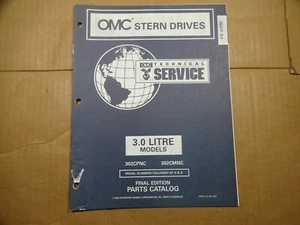 1996 OMC 3.0 Litre Stern Drive parts catalog book 988209 - Picture 1 of 4