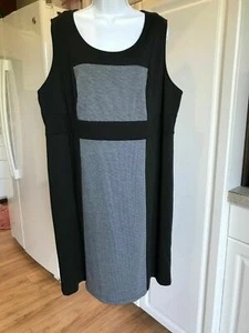 Vestido Merona para mujer usado talla grande 3 negro/gris elástico  - Imagen 1 de 5