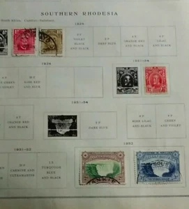 1924-32 Südrhodesien Briefmarke Menge 5 - karniert auf Seiten - Bild 1 von 4