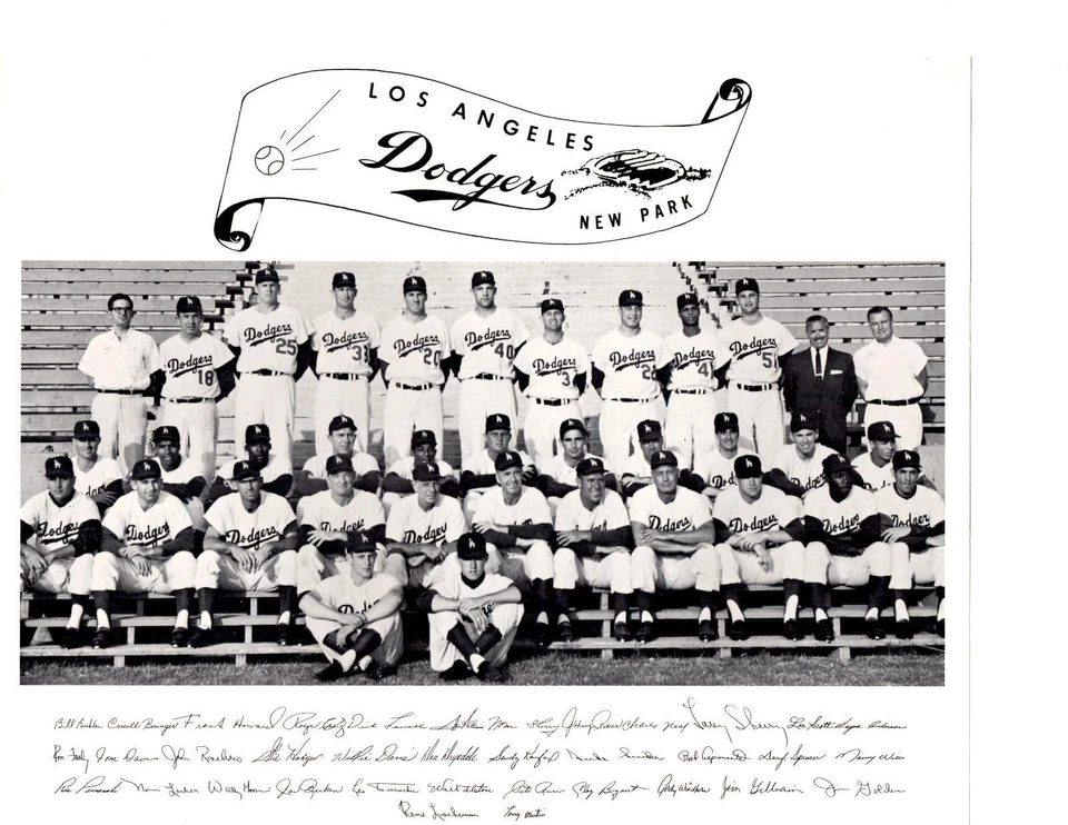 1961 1962 LOS ANGELES DODGERS TEAM  8x10 PHOTO  BASEBALL NEW BALL PARK CHAVEZ - Image 1 of 1