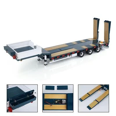 1/14 LESU Metal Hydraulic Lifting Tailboard Painted Trailer for RC Tractor Truck - Image 1 of 4