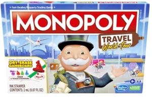 NEW SEALED BOX Monopoly Travel World tour Edition stamp the dry erase game wipe - Picture 1 of 9