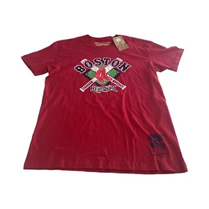 Camiseta Mitchell & Ness Cooperstown Collection Roja Boston Red Sox Para Hombre Grande Nueva Con Etiquetas - Imagen 1 de 4