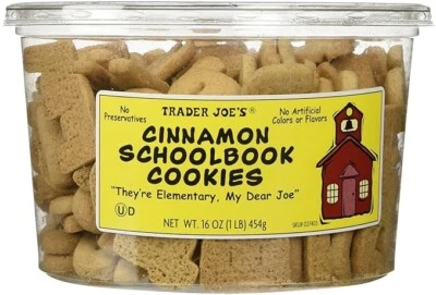 Trader Joe's Cinnamon Schoolbook Cookies 16 Oz. Container ( Snacks For Kids) - Image 1 of 4