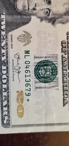 US $20 Dollar Bill Star Note Series 2013 #ML04613679* - Picture 1 of 3