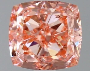 1.06 Ct Fancy Vivid Pink Color SI1 CUSSION Cut IGI Certified CVD Diamond - Picture 1 of 12