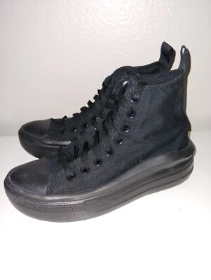 Zapatos Converse Chuck Taylor All Star Move-Solid Negro Lona Niño Grande Talla 3.5  Foto 1 de 4