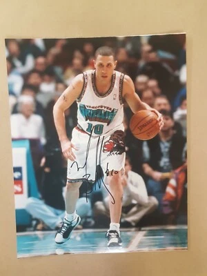Foto autógrafa de baloncesto de Mike Bibby 8x10 firmada por los Grizzlies Foto 1 de 4