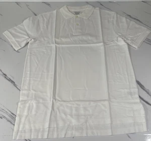 Merona The Ultimate Polo Shirt Mens Cotton Classic Fit White Size Medium - Picture 1 of 13