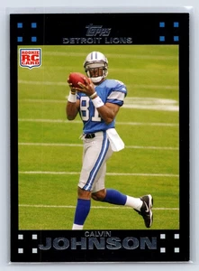 Tarjeta de novato 2007 Topps #320 Calvin Johnson Detroit Lions Salón de la fama - Imagen 1 de 2