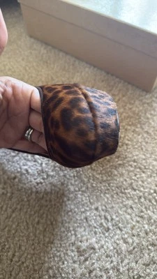 CHRISTIAN LOUBOUTIN Leopard Print Pony Hair Bianca Platform Heels SZ 37.5 - Image 1 of 4